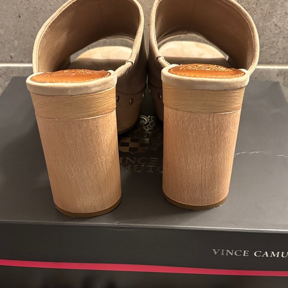 Vince Camuto Women's Beige Suede Mules - Picture 4 of 9